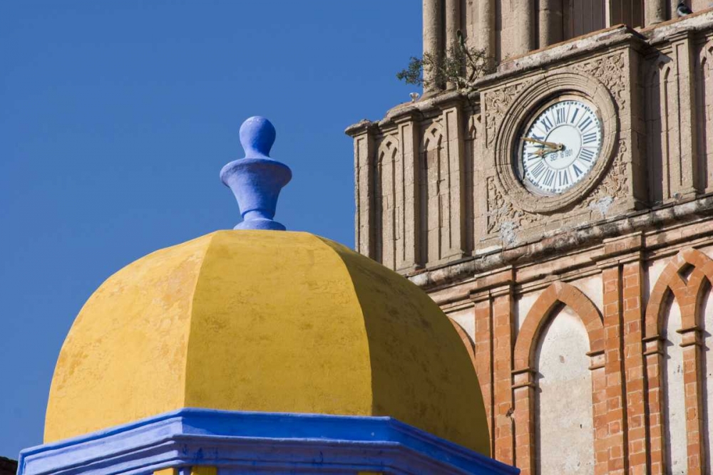 Mexico Yellow dome of Church of San Rafael